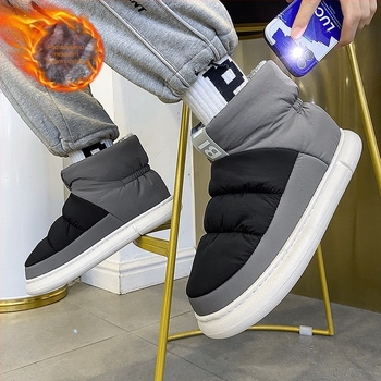 Muške zimske čizme za snijeg s PU gornjim dijelom i gumom, protuklizne