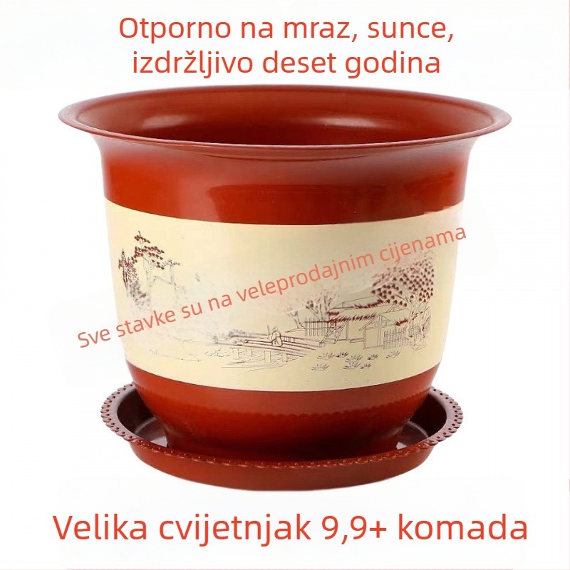 Keramički lonac za cvijeće, prozračan, za pod, sladak stil