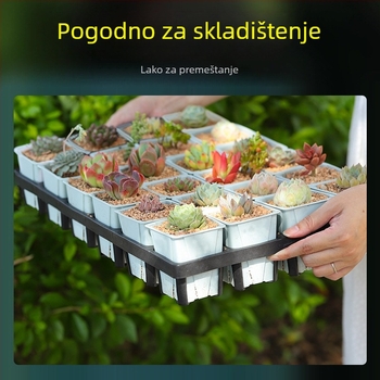 Kvadratna plastična posuda za klijanje s donjim spremnikom hranjive tvari, proizvedena injekcijskim prešanjem, otporna na koroziju, pogodna za sukulente