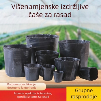 Plastična jednokratna crna vrećica za sadnice, čašica za hranjenje, čašica za sadnice i posuda za sadnju