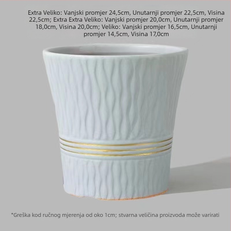 Keramički cvjetni lonac sa svilenim cvjetovima, skandinavski stil, postolni lonac na podu, marka Lijia, kućno vrtlarstvo