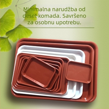 Pravokutni plastični pladanj za cvijeće – injekcijski oblikovan, otporan na koroziju, jednostavan dizajn, pogodan za stol ili pod