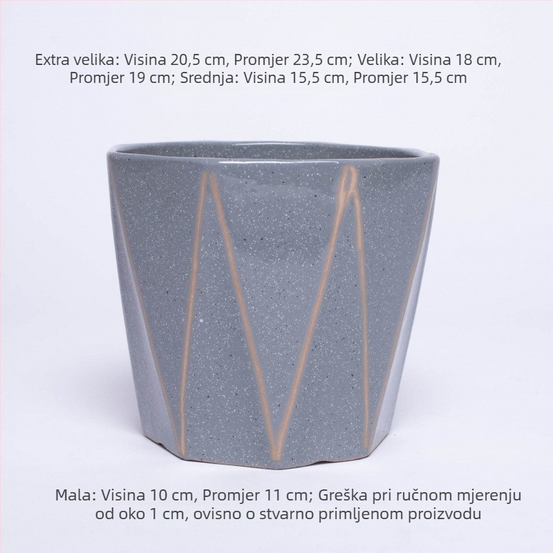 Keramička posuda za cvijeće s pladnjem, ekstra veliki, europski minimalistički dizajn, bijela, za sukulente i pothos