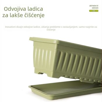 Saksija za pod, pravokutna plastična, PP smola, čvrsta i izdržljiva, za kućnu njegu i balkon
