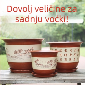 Cvjetni lonac od smole s imitacijom ljubičastog pijeska, debeli dizajn, injekcijsko oblikovanje, pogodan za stol ili pod