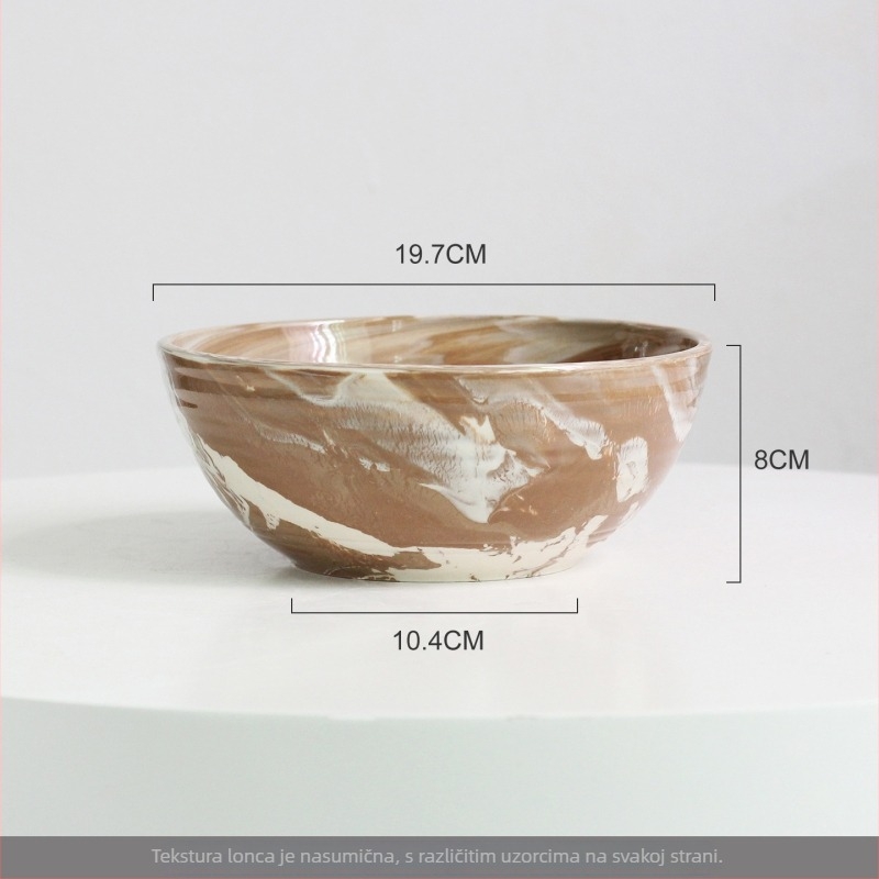 Keramički lonac za hidroponiku, stolna upotreba, mramorni uzorak, izdržljiv
