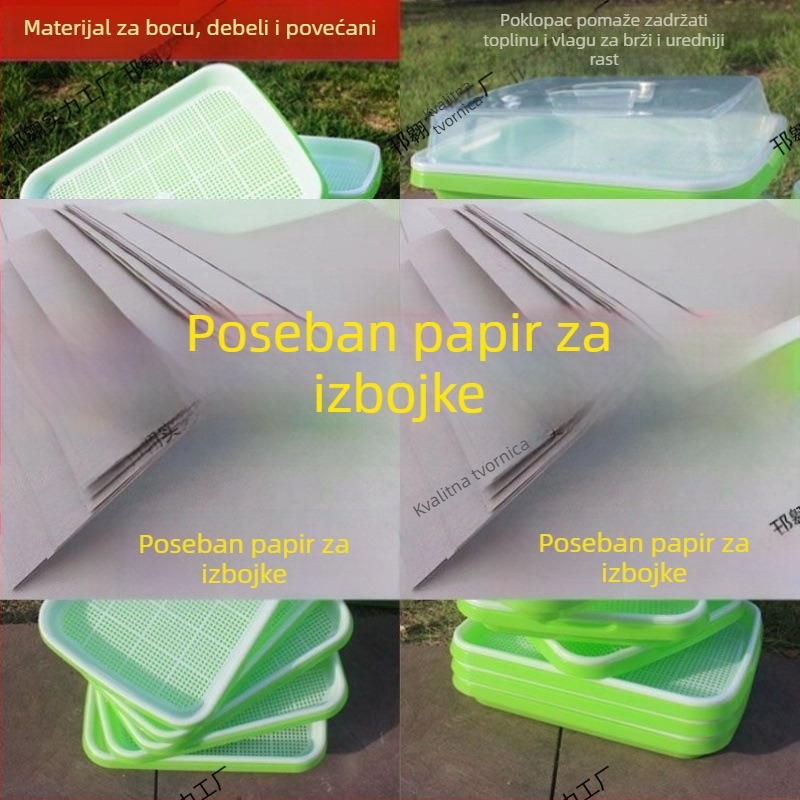Posuda za sadnice, PVC, samostojeća, hidroponska mreža za uzgoj graška i klica graha, kućni vrt