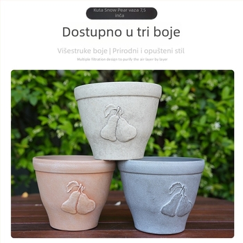 Saksija za cvijeće od smole, biodegradibilna i otporna na koroziju, podna verzija, pogodna za kućnu i balkonsku vrtu