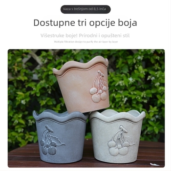 Saksija za cvijeće od smole, biodegradibilna i otporna na koroziju, podna verzija, pogodna za kućnu i balkonsku vrtu