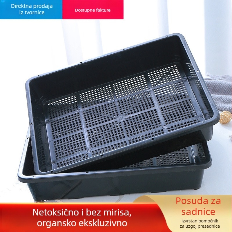 Čvrsta pravokutna pladnja za sadnice i sukulente — univerzalna posuda za prijevoz i pohranu