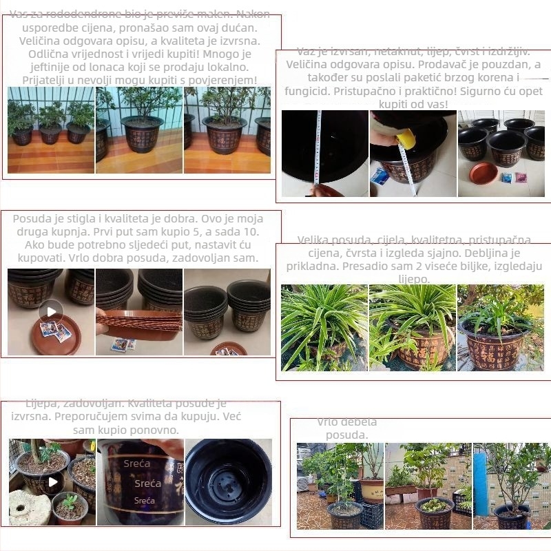 Saksija od smole, klasičan stil, višestruka upotreba (stolna, podna, viseća)