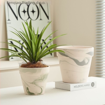 Podna keramička posuda za cvijeće, nordijskog stila, za kućnu i vrtne potrebe.