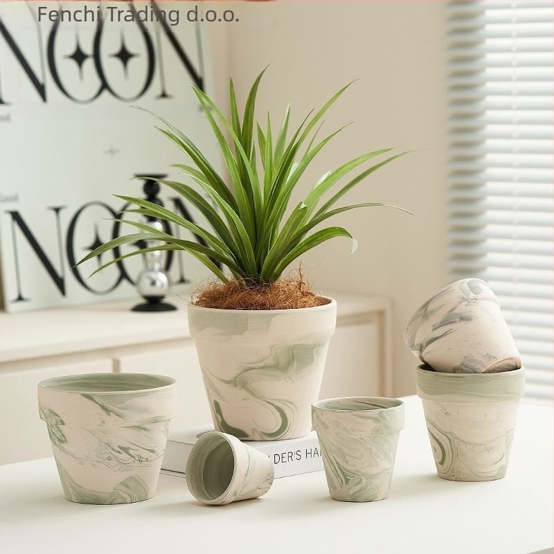 Podna keramička posuda za cvijeće, nordijskog stila, za kućnu i vrtne potrebe.