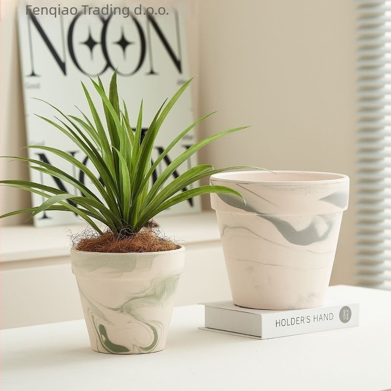 Podna keramička posuda za cvijeće, nordijskog stila, za kućnu i vrtne potrebe.