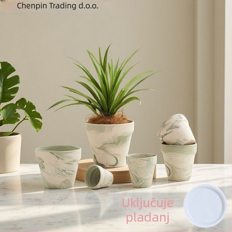 Podna keramička posuda za cvijeće, nordijskog stila, za kućnu i vrtne potrebe.
