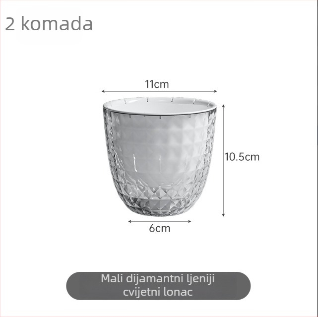 Plastični lonac za cvijeće za stol ili pod, jednopločno oblikovan, proziran, otporan na koroziju, štednja vode