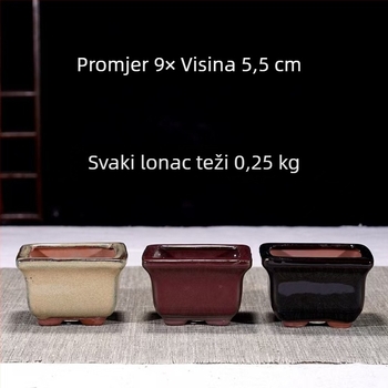 Saksija za cvijeće, prozračna ručno izrađena glina, za stol ili pod, jednostavan stil za dom i ured