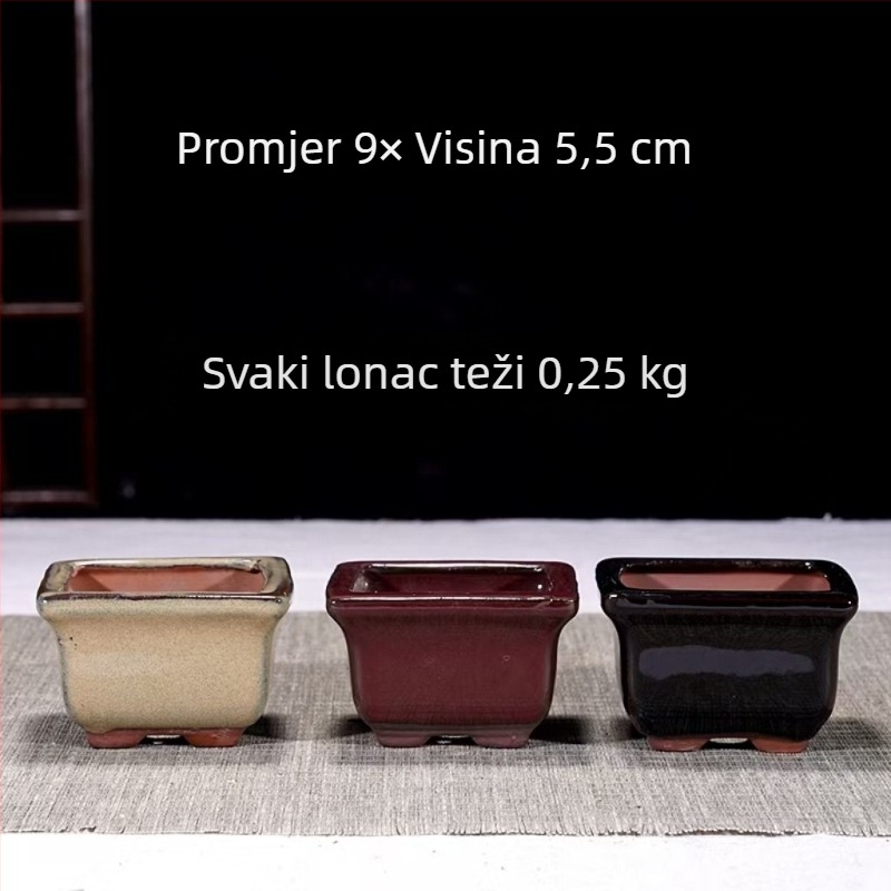 Saksija za cvijeće, prozračna ručno izrađena glina, za stol ili pod, jednostavan stil za dom i ured