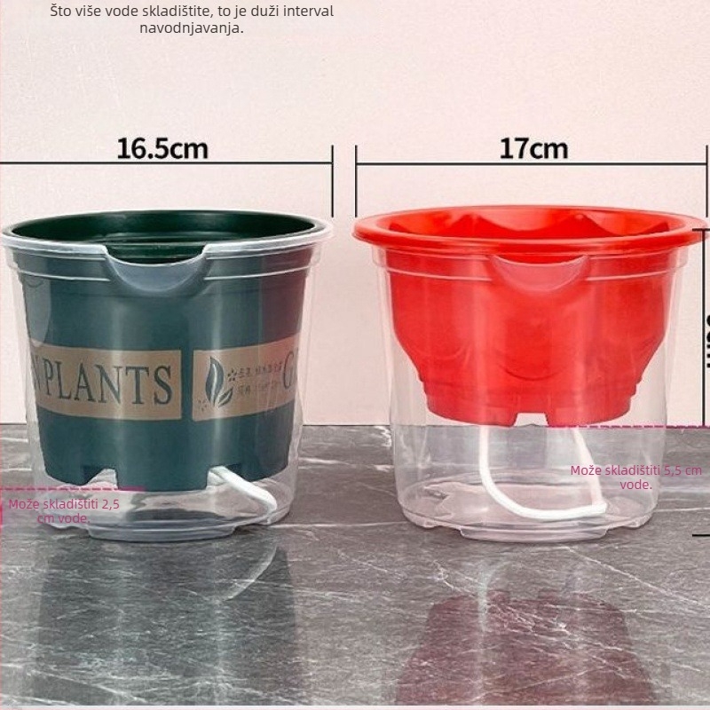 Plastični cvjetni lonac s minimalističkim dizajnom, otporan na koroziju i izdržljiv, pogodan za montažu na zid, na stol ili na pod.