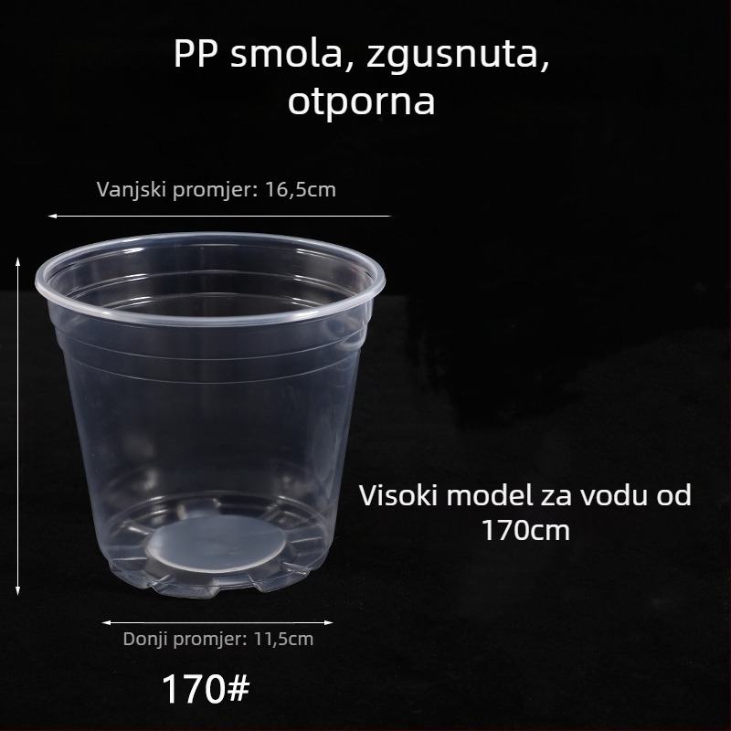 Plastični cvjetni lonac s minimalističkim dizajnom, otporan na koroziju i izdržljiv, pogodan za montažu na zid, na stol ili na pod.