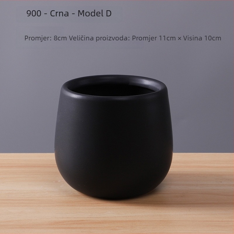 Keramički lonac za cvijeće, moderni minimalistički stil, otporan na koroziju, čvrst i izdržljiv, otporan na sušu, za stol ili pod