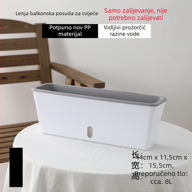 Pravokutni uski lonac za balkon za uzgoj povrća, duga kutija za povrće, posuda za jagode na prozoru