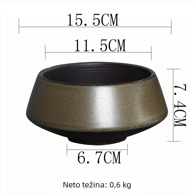 Keramički lonac za hidroponski uzgoj, ručna izrada, retro-kreativni stil, izdržljiva, pogodna za stol, pod ili kombinirano korištenje