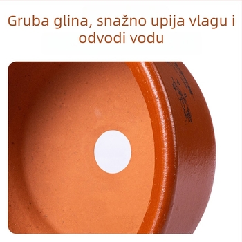 Keramički lonac od ljubičaste pijeskovite glinene za sukulente, bonsaie i cvjetnice - veliki crveni lonac