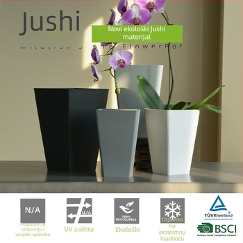 Minimalistička visoka kvadratna posuda od smole za Phalaenopsis, set kvadratnih visokih plastičnih saksija, ojačana saksija za sukulente.