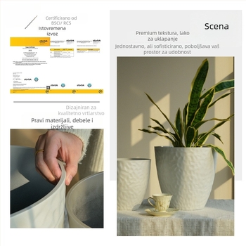 Plastična okrugla cvjetna posuda, otporna na deformacije, čvrsta i izdržljiva, za stolni ili podni rad (Materijal: Plastika; Oblik: Okruglo; Upotreba: Stol/pod; Otpor prema deformacijama; Trajnost)
