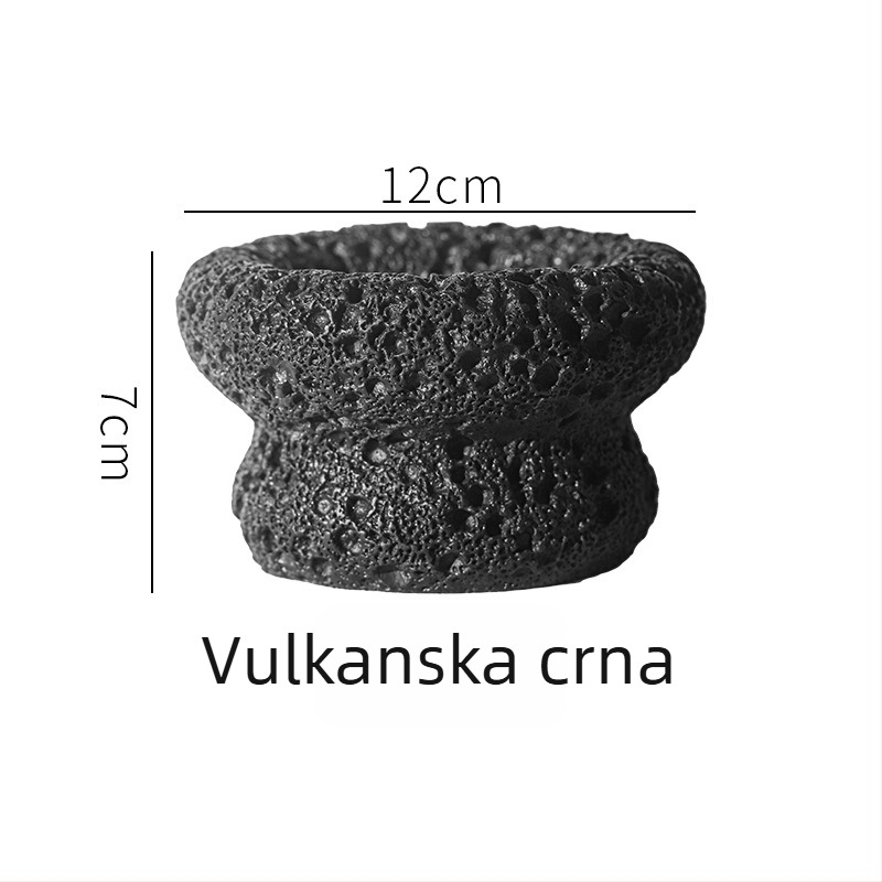 Cementna posuda za sukulente s vulkanskim uzorkom, ručna izrada, stil nordnog vjetra