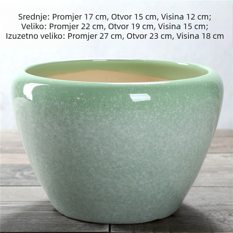 Keramička posuda za cvijeće, ekstra velika, nordijskog stila, kreativna, za unutarnje i vanjske prostore, za Money Tree i Pothos