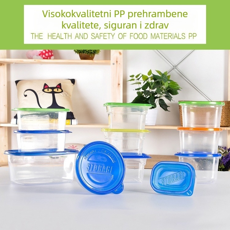 Okrugla jednokratna posuda za hranu s poklopcem, plastična zdjela za juhu i rezance, raznih veličina
