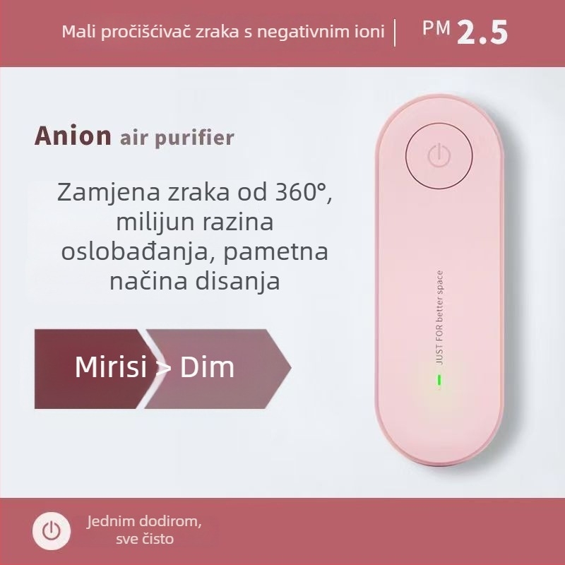 Pročišćivač zraka s kompozitnim filtrom – 50 m³/h, buka ≤ 36 dB, pogodan za 11–20 m², zidna montaža, napajanje iz utičnice