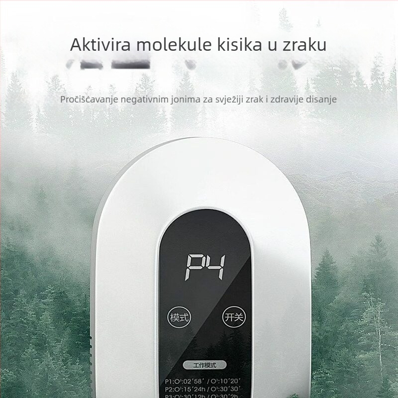 Bumai kućni pročišćivač zraka – deodoracija, uklanjanje formaldehida i mirisa kućnih ljubimaca, sterilizacija i dezinfekcija; negativni ioni i ozon; 50 m³/h; zidni minimalistički stil; 31–40 m²