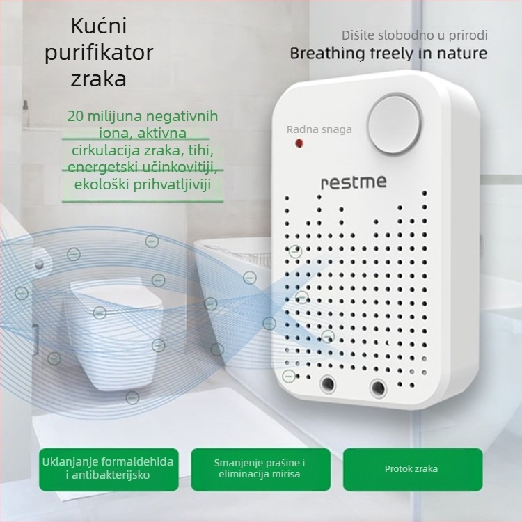 Kućni pročišćivač zraka s negativnim ionima uklanja formaldehid dim i prašinu kompaktni mini ionizator sa sterilizacijom i deodoriranjem