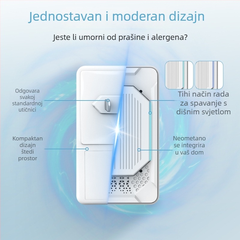 Pročišćivač zraka s negativnim ionima, prijenosni stolni model, mini, uklanja mirise i formaldehid