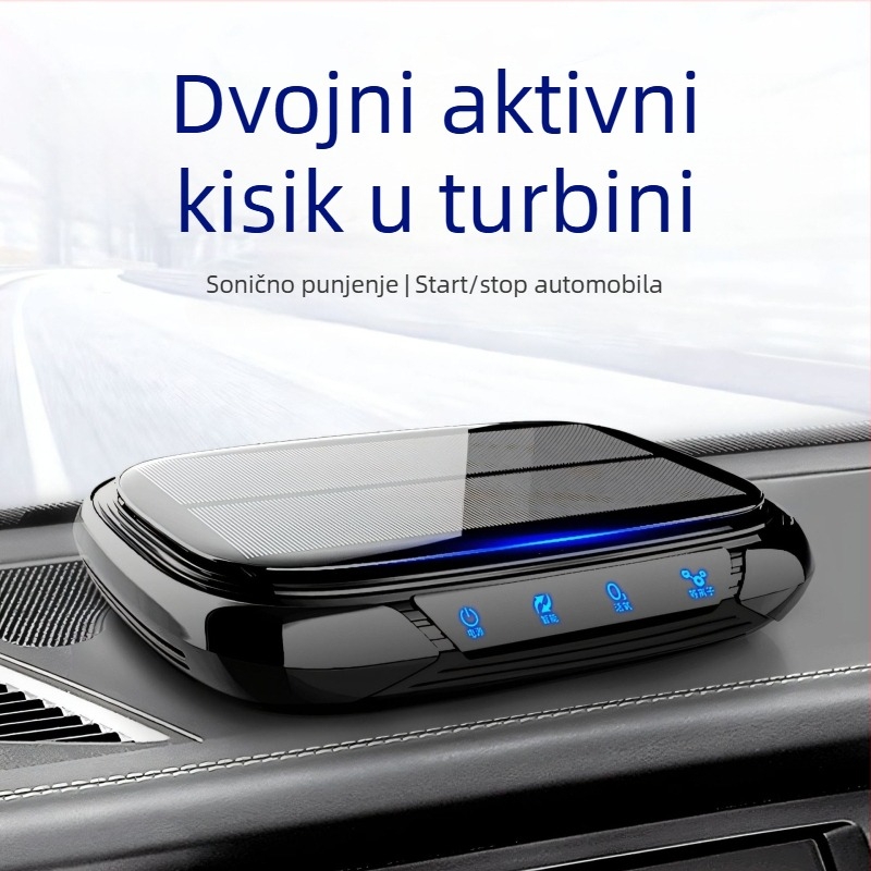 Automobilski pročišćivač zraka sa solarnim napajanjem, negativni ioni, ozon, uklanjanje formaldehida, aromaterapija