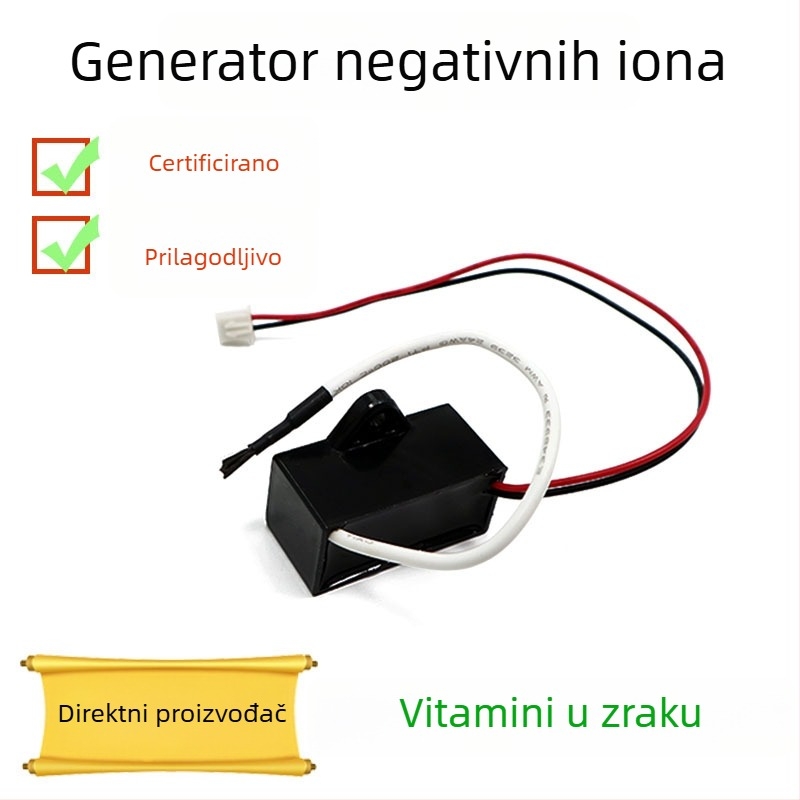 Prijenosni pročišćivač zraka s generatorom negativnih iona, 3.7V/5V, za automobil i dom; uklanja pasivno pušenje.