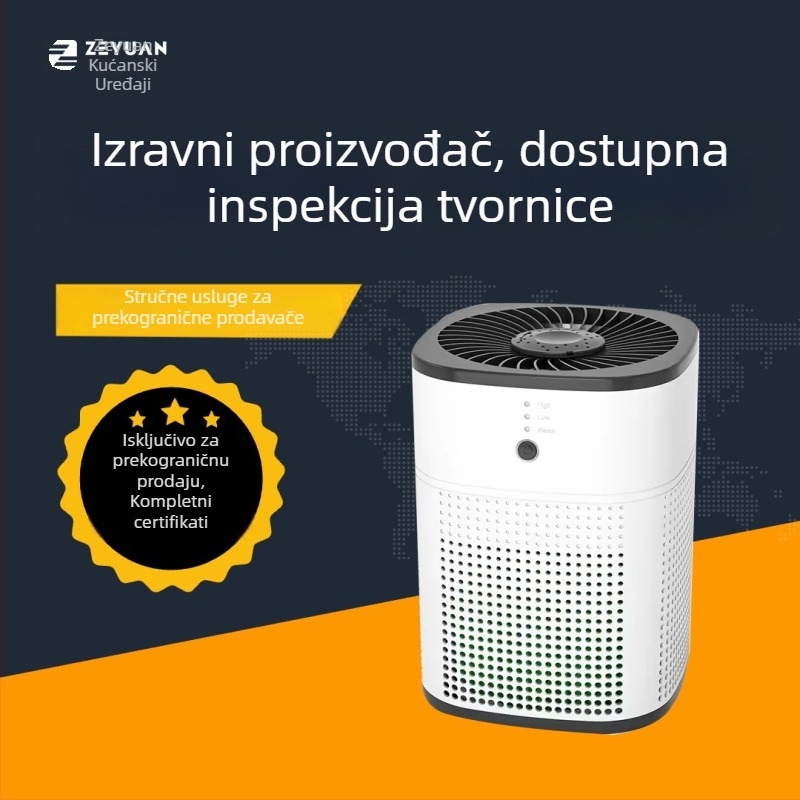 Zy1800 stolni pročišćivač zraka s HEPA filtracijom, ugrađeni Wi-Fi, 151-300 m³/h, pokrivenost do 30 m²