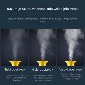 Keramički stolni ovlaživač zraka, ultrazvučni, tih rad, pogodan za 21–30 m2, spremnik 2,6–4,0 L, 1 izlaz magle