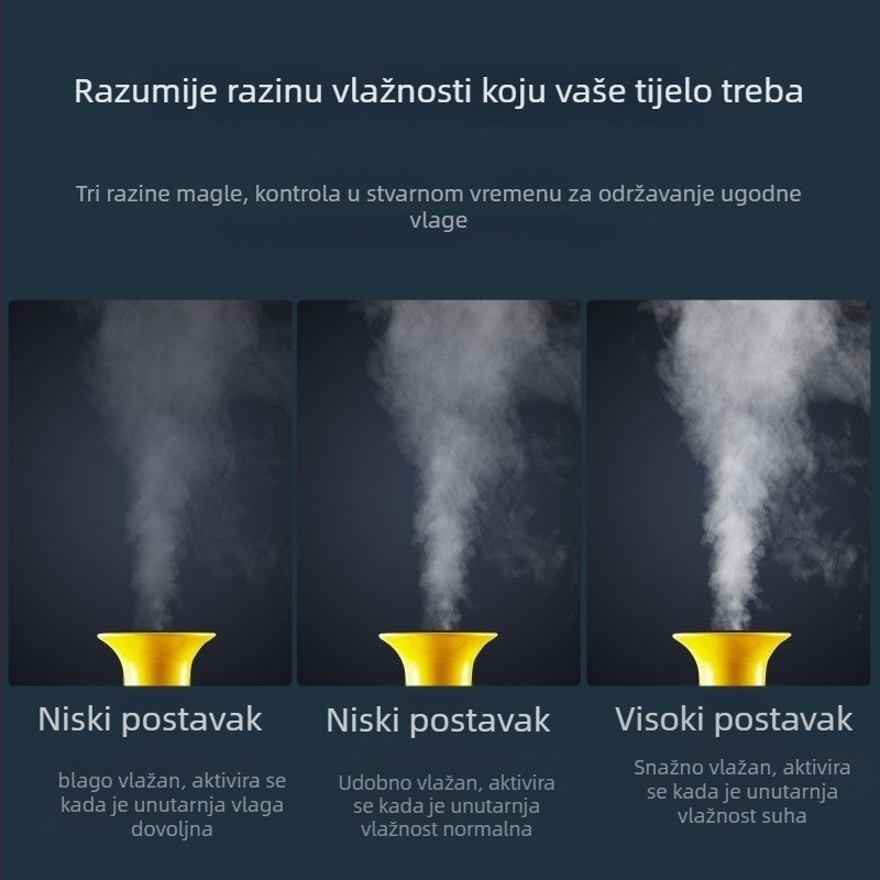 Keramički stolni ovlaživač zraka, ultrazvučni, tih rad, pogodan za 21–30 m2, spremnik 2,6–4,0 L, 1 izlaz magle