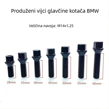 36136890324 BMW produžni vijci za felge, vanjski šesterokut, 36136774896