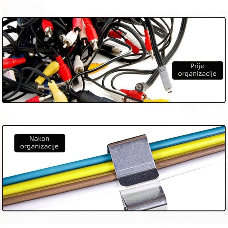 Klip za kabel za prikolicu, galvanizirana čelična opruga, model 0001, težina pakiranja 0,047 kg, 25 kom./paket