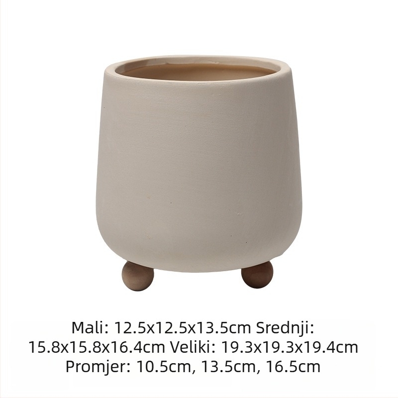 Keramička posuda s nogicama, nordijskog stila, za unutarnje umjetne biljke, minimalistički umjetnički dizajn, pothos bonsai