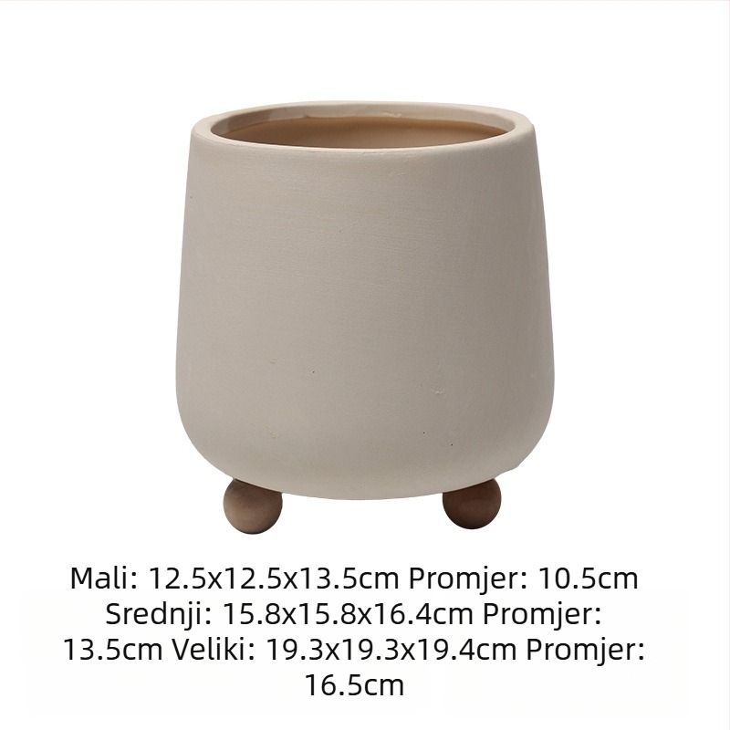 Keramička posuda s nogicama, nordijskog stila, za unutarnje umjetne biljke, minimalistički umjetnički dizajn, pothos bonsai