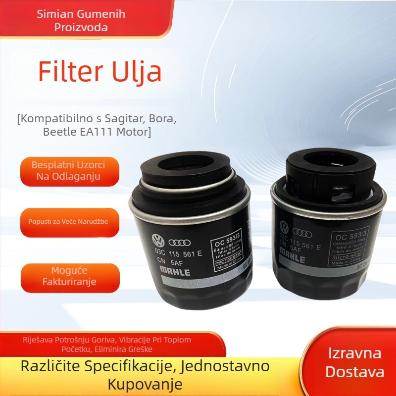 Motorni filter ulja Ea111, 304 nehrđajući čelik, 03C115561, kompatibilno Lavida i Octavia