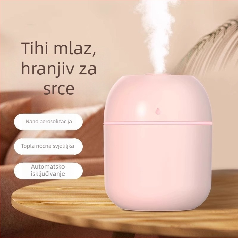Ovlaživač zraka za kućnu upotrebu - USB napajanje, 1 izlaz za maglu, pokriće 10-20 m², plastično kućište