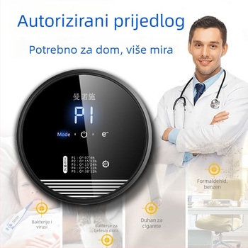 Pročišćivač zraka s UV lampom za dezinfekciju, uklanjanje mirisa i formaldehida; protok zraka 50 m³/h; pogodan za 21–30 m².