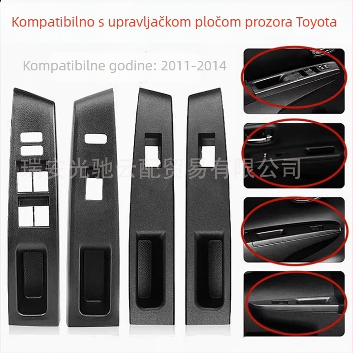 Panel prekidača za podizanje stakla na naslonu za Toyota Vitz 2010-2014, 74232-52550, ABS materijal